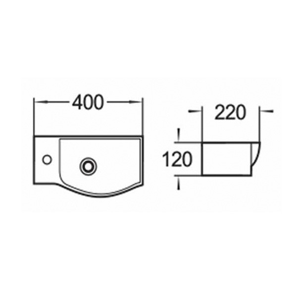 раковина подвесная comforty 40 r 7947ar 00004150353, белая