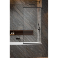Шторка на ванну Radaway Modo F SL Black PNJ II 50 Right 10406050-54-01R профиль черный матовый, стекло прозрачное