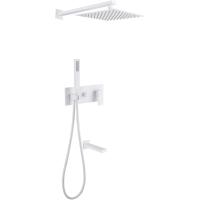 Душевой комплект Abber Daheim AF8217W 250 мм, со смесителем, белый матовый Душевой комплект Abber Daheim AF8217W 250 мм, со смесителем, белый матовый