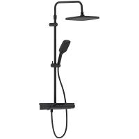 Душевая система Damixa Gala 953760300 с термостатом, черный матовый