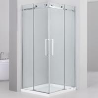 Душевой уголок Black&White Stellar Wind S202-800х1400 прямоугольный профиль Серебристый хром стекло прозрачное