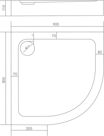 душевой поддон good door раунд 90×90 пн00033