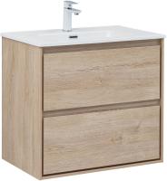 Тумба под раковину Aquanet Милан 70 подвесная, дуб светлый, 00336383