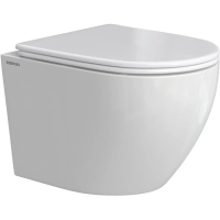 Унитаз подвесной Berges Okus 081127 безободковый, с сиденьем микролифт, белый