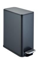 Мусорное ведро Weltwasser WW Paolo BL 10L с педалью, черный матовый