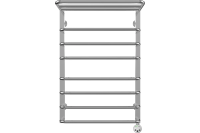 Электрический полотенцесушитель Terminus Арктур П8 500x796 с полкой, ТЭН HT-1 300W л/п 4660059920436