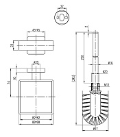 Ёршик для унитаза Villeroy&Boch Elements-Striking TVA15201700061 Ёршик для унитаза Villeroy&Boch Elements-Striking TVA15201700061