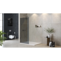 Душевая перегородка Cezares Liberta 100 LIBERTA-L-1-TB-100-GR-Cr профиль Хром стекло серое