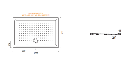 душевой поддон 120×80 catalano 112080h400 белый снято с производства