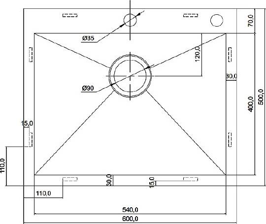 кухонная мойка seaman eco marino smv-z-600 с клапан-автоматом