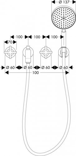 смеситель для ванны axor citterio 39447000