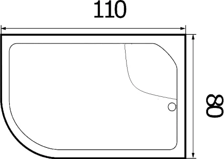 душевой поддон wemor 110x80x44 r 10000000649 белый