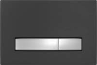 Клавиша для инсталляции Berges Atom Line 049231 для унитаза, АБС-пластик, SoftTouch черная / хром глянцевый