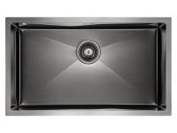 Кухонная мойка Paulmark NEXT 74 UNI PM217444-GM, вороненая сталь