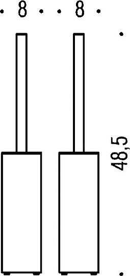 Ёршик для унитаза Colombo Design Look B1626.CR напольный, меттал, пластик, хром