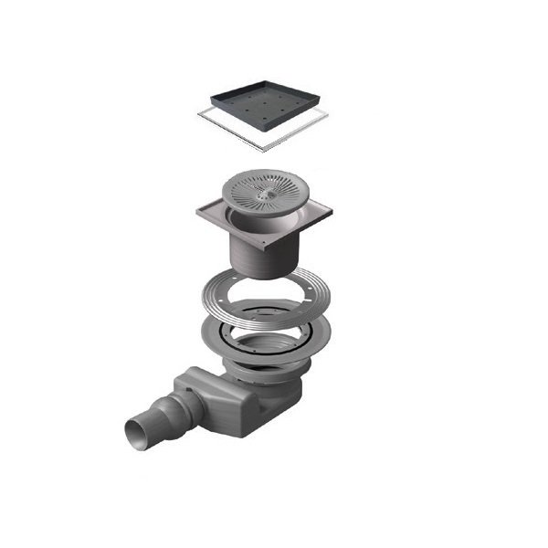 душевой трап 144x144/50 мм pestan confluo standard ceramic 1 13000085 под плитку