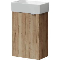 Тумба под раковину SANCOS Mini 355х205х500, с распашной дверцей, дуб галифакс натуральный , арт.MN35EGL