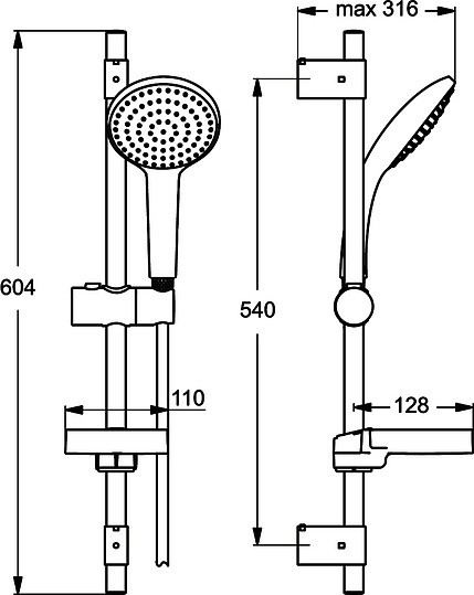душевой гарнитур ideal standard idealrain b9423aa