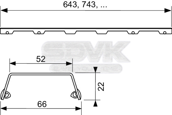 решетка tece tecedrainline steel ii 601283, нерж. сталь., матовая