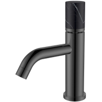 Смеситель для раковины Boheme Stick Mramor Black 121-SGM-MR-B графит глянец/черный мрамор