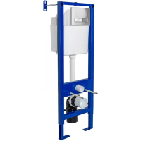 Инсталляция для унитаза Berges Atom Line 410 040338 с кнопкой смыва, хром