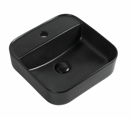 Раковина накладная 39 см Aquanet City-2-MB 00273669, черный матовый