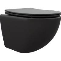 Унитаз Cerutti SPA Sella Aria MB CT9160 подвесной черный матовый с сиденьем микролифт