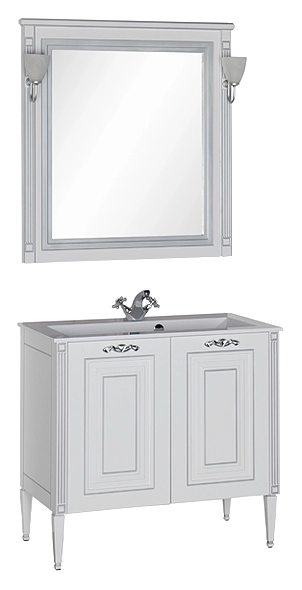 тумба под раковину aquanet паола 90 белая, 00181762