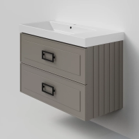 Тумба под раковину La Fenice Cubo Twin FNC-01-CUB-C-100-2 97,6 см, подвесная, бежевый матовый