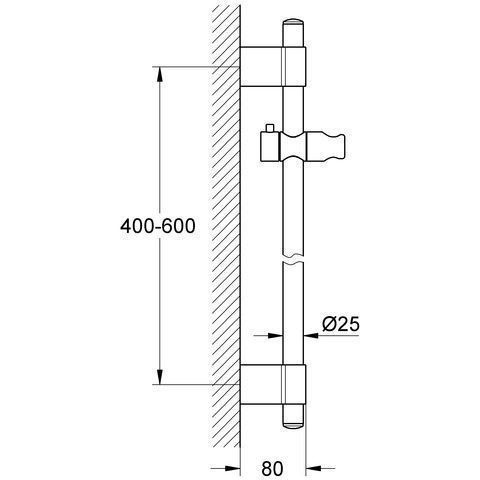 душевая штанга grohe power and soul 60 27784000 хром