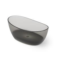 Ванна Dea Design Elegant DD8611 1630 R4 отдельностоящая, Glasstech, прозрачная смола, 163x85x64см., Smoky Black R4