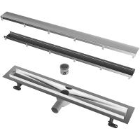 Душевой лоток Kerama Marazzi 75 APZ13-DOUBLE9-750KM с решеткой Хром / под плитку