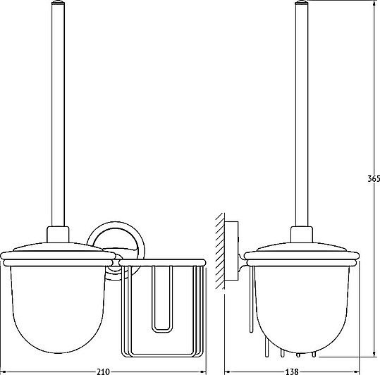 Ёршик для унитаза FBS Ellea ELL 059 с держателем освежителя воздуха