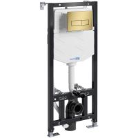 Инсталляция WasserKRAFT Aller 10TLT.010.ME.MG03 для унитаза с клавишей смыва Золото матовое Инсталляция WasserKRAFT Aller 10TLT.010.ME.MG03 для унитаза с клавишей смыва Золото матовое