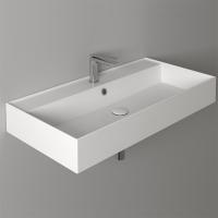 SIMAS Simas Agile Раковина 91х46 см, 1 отв., подвесная, с переливом, цвет: белый