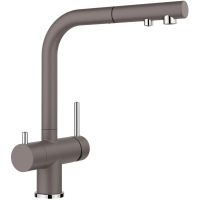 Смеситель для кухни Blanco Fontas-S II 526946 с подключением к фильтру, выдвижным изливом, вулканический серый