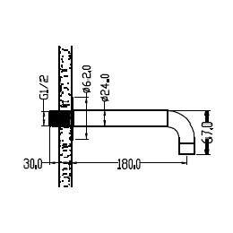 излив boheme fusion 625-nb для ванны, nickel brush