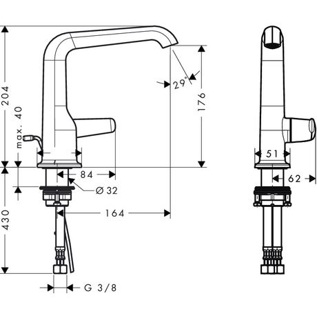 смеситель для раковины axor bouroullec 
 19010000 хром