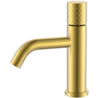 Смеситель для раковины Boheme Stick Diamond 121-MG золотой матовый