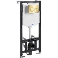 Инсталляция WasserKRAFT Aller 10TLT.010.ME.PG02 для унитаза с клавишей смыва Золото Инсталляция WasserKRAFT Aller 10TLT.010.ME.PG02 для унитаза с клавишей смыва Золото