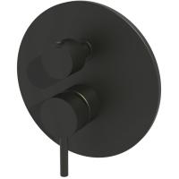 Смеситель Paffoni Light LIG019NO для ванны и душа, встраиваемый, с внутренней частью, 3 потребителя, черный матовый