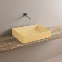 Раковина накладная 55 см ArtCeram Scalino SCL002 12 00, цвет giallo zinco (желтый)