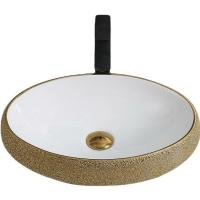 Раковина-чаша 49 см CeramaLux 433J белый, золото