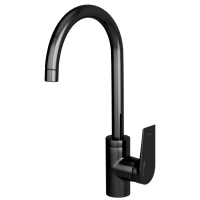 Смеситель для кухни WasserKRAFT Glan 6607 цвет черный глянцевый