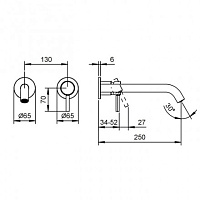 смеситель fantini nostromo 50 93 e812b для раковины матовая сталь