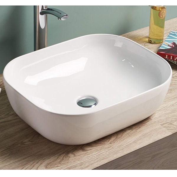 раковина в ванную накладная ceramalux 78104 50 см, цвет белая