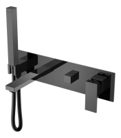 Смеситель для ванны Boheme Qubic 474-2-SGM Оружейная сталь глянцевая Смеситель для ванны Boheme Qubic 474-2-SGM Оружейная сталь глянцевая