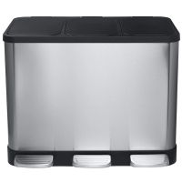 Контейнер для мусора Bemeta Home 104315262 3×14 л, цвет нержавеющая сталь / черный матовый