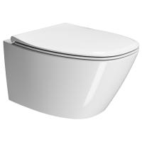 Унитаз подвесной GSI MODO+ 8415FR511 безободковый, Swirflush 2.0, Белый глянцевый