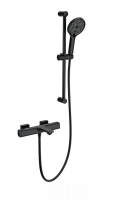 Смеситель для ванны с душем и термостатом WONZON & WOGHAND SOLID WW- C2011-A-MB, черный матовый